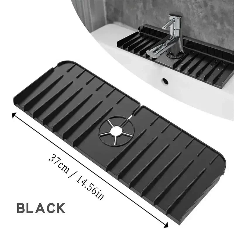 37cm Silicone Kitchen Faucet Drainer Mat Washstand Faucet Kitchen Splash Pad Bathroom Gadgets Accessories