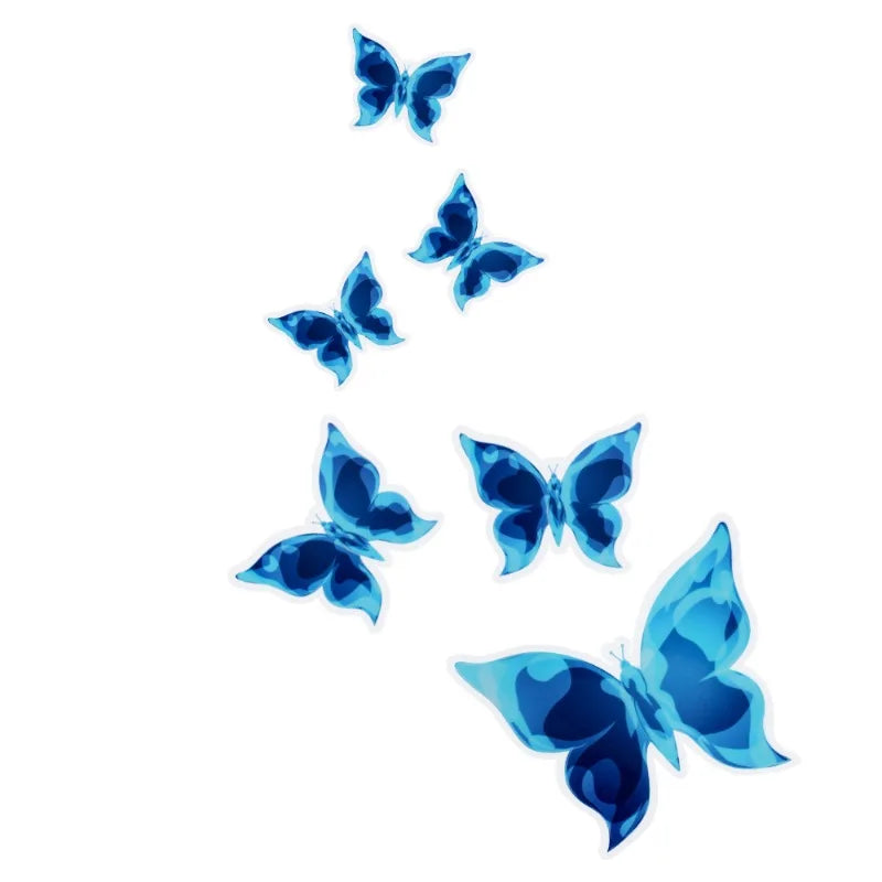 New Blue Glow-in-the-dark Butterfly Wall Stickers Room Decoration Accessories Cartoon Sticker for Anniversaries Birthdays Paster