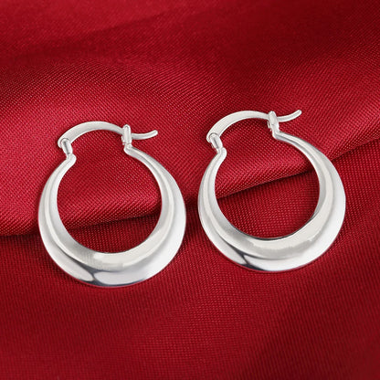 925 Sterling Silver Beautiful Creativity Crescent Earrings for Women Fashion Party Wedding Accessories Jewelry Christmas Gifts