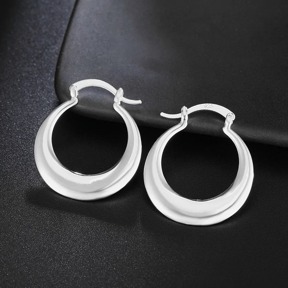 925 Sterling Silver Beautiful Creativity Crescent Earrings for Women Fashion Party Wedding Accessories Jewelry Christmas Gifts