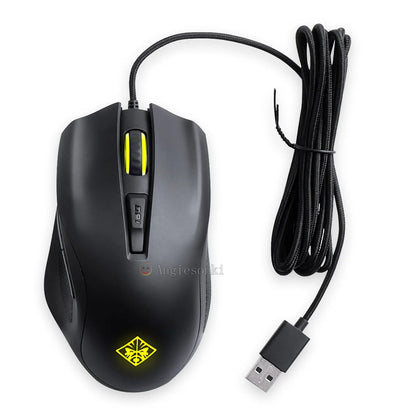 Mouse HP OMEN 600 Wired Gaming Optical Mouse Yellow Adjustable 12000 DPI 1KF75AA